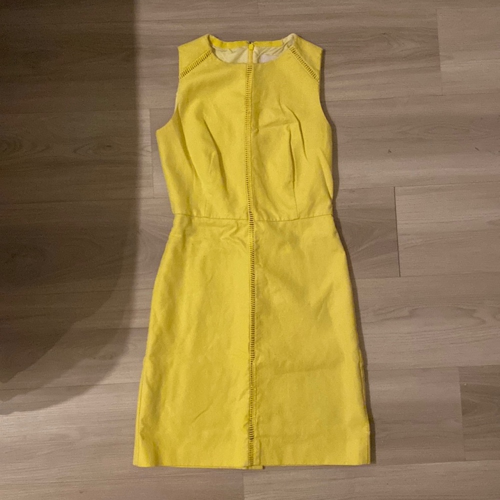 RARE yellow JCrew shift dress